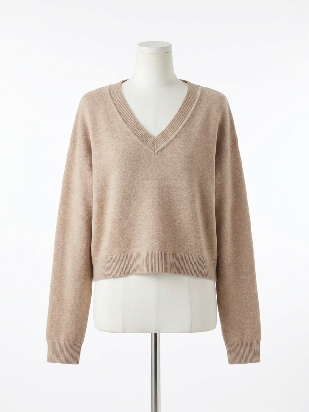 NEW ENTRO striped trim twofer shirt in taupe